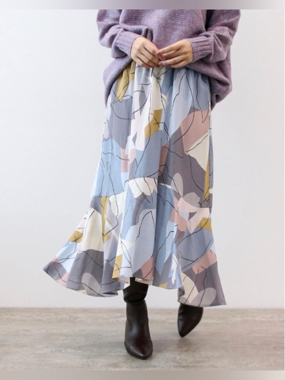 Böhme Abstract Wrap Maxi Skirt